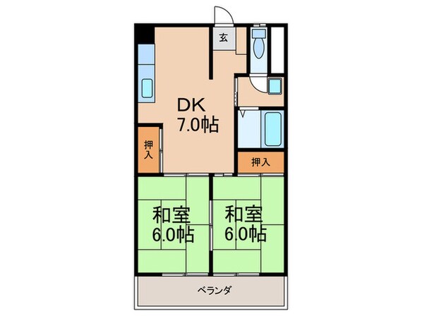 プレリュ－ド篠栗Ⅰの物件間取画像